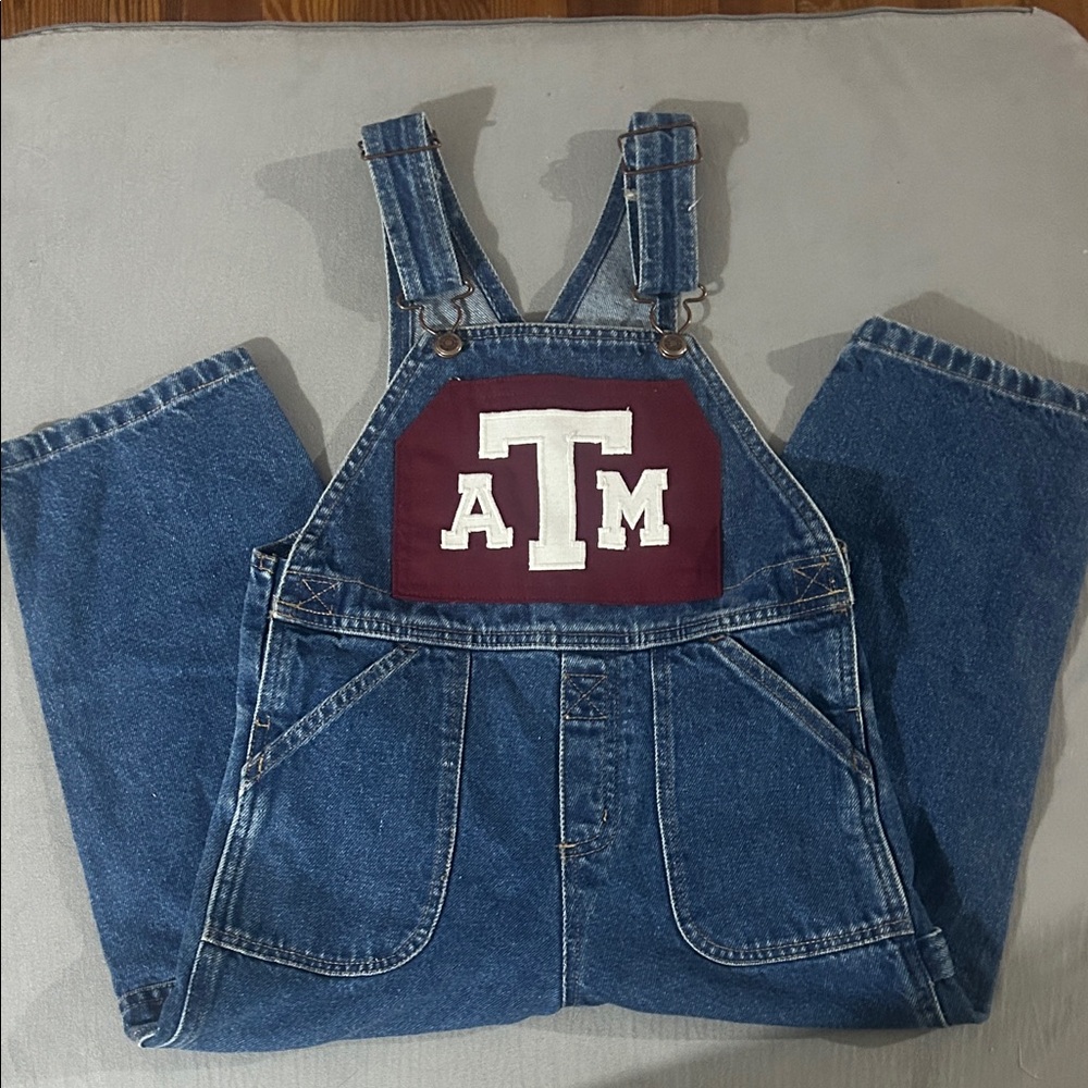 90s Texas A and M Aggies kids overalls